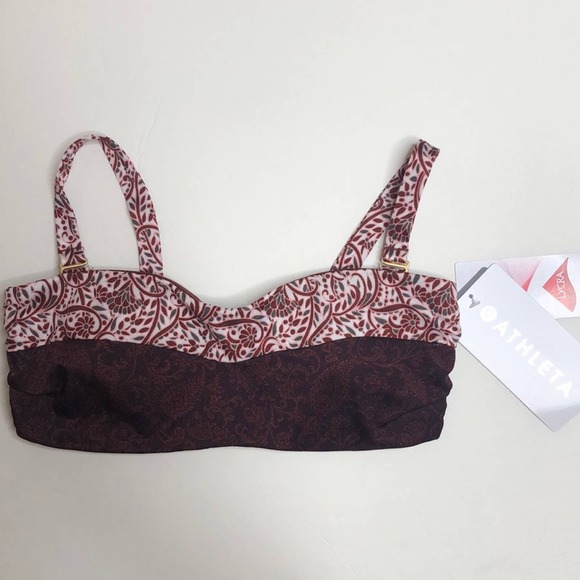 NWT athleta aqualux batik bandeau bikini top - Picture 4 of 10